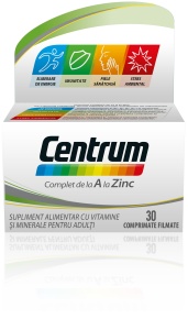 Centrum de la A la Zinc, 30 comprimate, Gsk