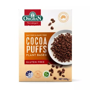 Cereale expandate din orez cu cacao, 300g, Orgran