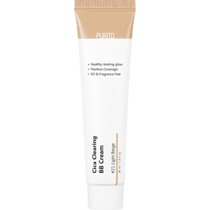 Crema coloranta de fata BB Cream 21 Light Beige Cica Clearing, 30 ml, Purito