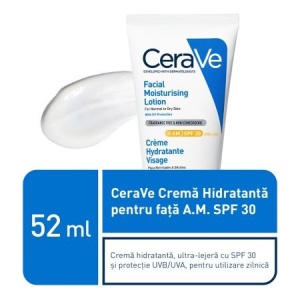 Crema hidratanta de fata cu protectie solara SPF30 si ceramide pentru ten normal-uscat, 52ml, CeraVe - Img 2