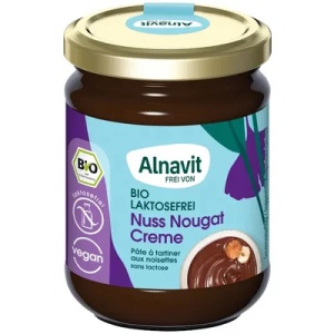 Crema tartinabila bio fara gluten cu ciocolata si alune de padure, 200g, Alnavit