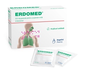 Erdomed 225mg, 10 plicuri, Angelini