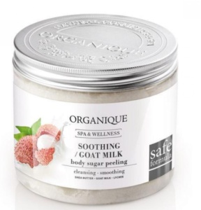 Exfoliant corp cu lychee si lapte de capra, 200 ml, Organique