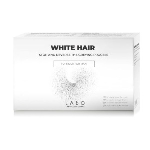 Fiole tratament White Hair pentru stoparea si inversarea procesului de albire a parului, pentru barbati, 20 fiole
