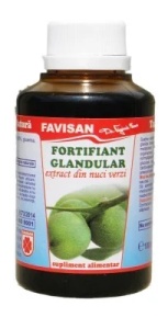 Fortifiant Glandular cu extract de nuci verzi, 100ml, Favisan