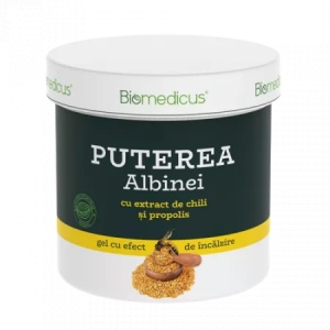 Gel cu extract de chili si propolis Puterea Albinei, 250ml, Biomedicus
