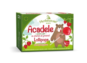 Herbitussin Kids Acadele cu aroma de zmeura, 4 bucati, USP