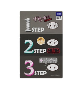 Kit in 3 pasi impotriva punctelor negre STRONG 6ml (Holika Holika)