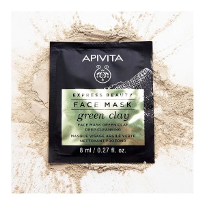 Masca de curatare cu argila verde Express Beauty, 8ml, 2 plicuri, APIVITA - Img 2