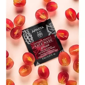 Masca de fata antirid cu struguri Express Beauty, 8ml, 2 bucati, Apivita - Img 2