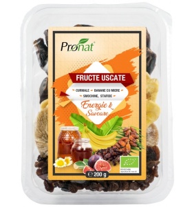 Mix eco de fructe uscate Energie si Savoare, 200g, Pronat