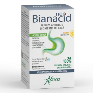Neobianacid cu aroma de lamaie, 45 tablete maticabile, Aboca