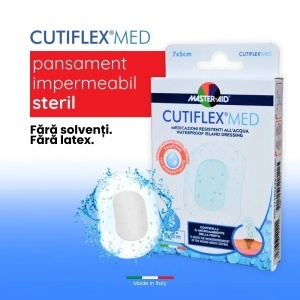 Pansament impermeabil steril Cutiflex Master-Aid, 5x7cm, 5 bucati, Pietrasanta Pharma - Img 5