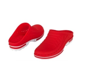 Papuci medicali autoclavabili Wock CLOG 17, marimea 39/40, rosu/alb, talpic polimeric