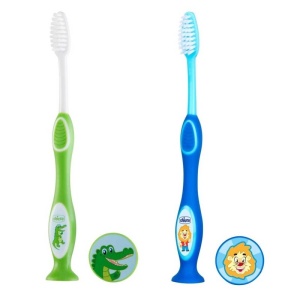 Periuta de dinti pentru copii 3-6 ani, verde/albastru, 0907920, Chicco