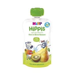 Piure bio Hippis cu para, banane si kiwi +12luni, 100g, Hipp