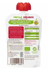 Piure cu mere, pere si fructul pasiunii bio, 100g, Erdbar - Img 2