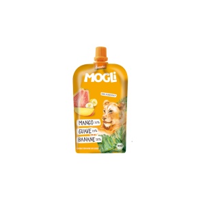 Piure Eco banane, guava, mango, 120 g, Mogli