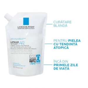 Rezerva Crema de spalare anti-iritatii pentru piele sensibila Lipikar Syndet AP+, 400ml, La Roche-Posay - Img 8