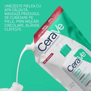 Rezerva gel spumant de curatare pentru piele normal-grasa, 473ml, CeraVe - Img 2