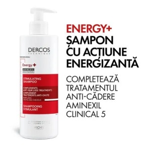 Sampon Dercos Energy+ impotriva caderii parului cu aminexil, 400ml, Vichy - Img 2