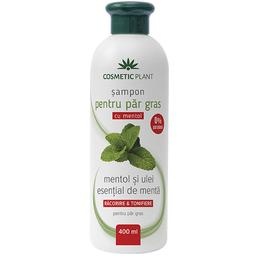 Sampon pentru par gras cu mentol si ulei esential de menta, 400 ml, Cosmetic Plant