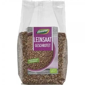 Seminte de in zdrobite bio, 200g, Dennree