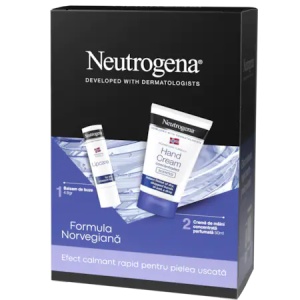 Set crema de maini parfumata, 50ml + balsam de buze, 4,8g, Neutrogena