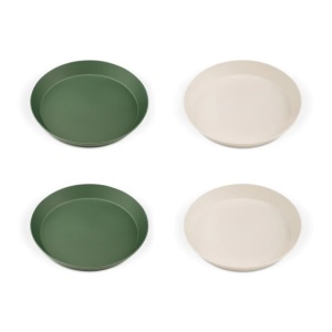 Set de farfurii bio Green/Cream, 4 bucati, Citron