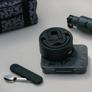 Set de tacamuri din otel inoxidabil + cutie de silicon - Black, Citron - Img 2