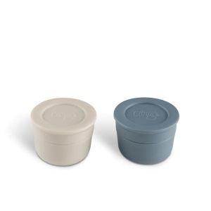Set mini recipiente de sos Dusty Blue & Cool Grey, 20ml, 2 bucati, Citron