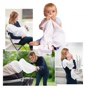 Set scutece din bumbac 70x70cm, 0L+, 4 bucati, 850724, Vulli - Img 3