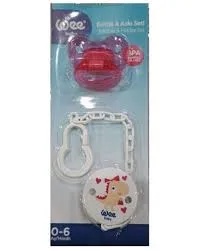 Set Suzeta silicon 0-6 luni si lant suzeta, Wee Baby - Img 2