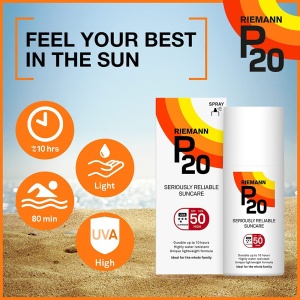 Spray protectie solara P20 SPF50, 100ml, Riemann - Img 2