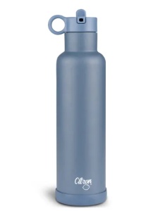 Sticla termos albastra cu pai, 750 ml, Citron