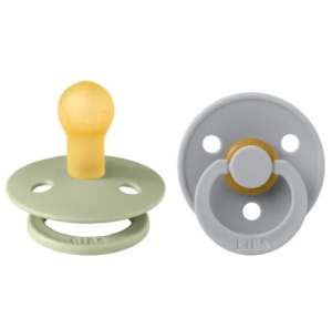 Suzeta Colour latex sage-cloud 0-6 luni, 110262, 2 bucati, Bibs