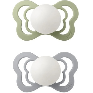 Suzeta Couture Glow cu tetina din silicon Sage - Cloud, 0-6luni, 1700318, 2 bucati, Bibs