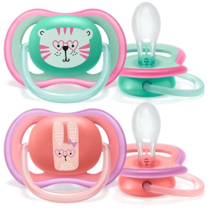 Suzeta Ultra Air Design Animale 18luni+ SCF349/15, 2 bucati, Philips Avent