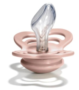 Suzete 0-6 luni ortodontice silicon ivory-blush, 2 bucati, Bibs Couture - Img 2