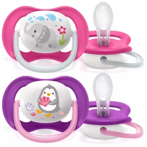 Suzete din silicon Ultra Air Animals 6-18l, 2 bucati, SCF080/08, Avent - Img 1