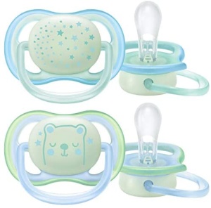 Suzete Ultra Air buton fosforescent 0-6luni SCF376/11 , 2 bucati, Philips Avent