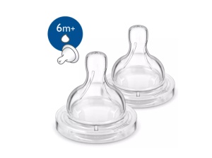 Tetina anticolici din silicon cu fanta in forma de Y 6luni+ SCF636/27, 2 bucati, Philips Avent