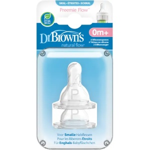 Tetine cu gat ingust din silicon prematuri, 2 bucati, 292, Dr Browns