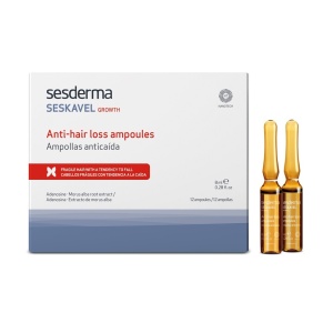 Tratament intensiv impotriva caderii parului Seskavel Growth, 8ml, 12 fiole, Sesderma