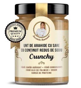 Unt de arahide crunchy, Secretele Ramonei, 350g, Remedia