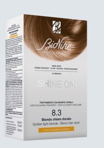 Vopsea tratament pentru par Shine On, culoare blond auriu deschis 8.3, BioNike