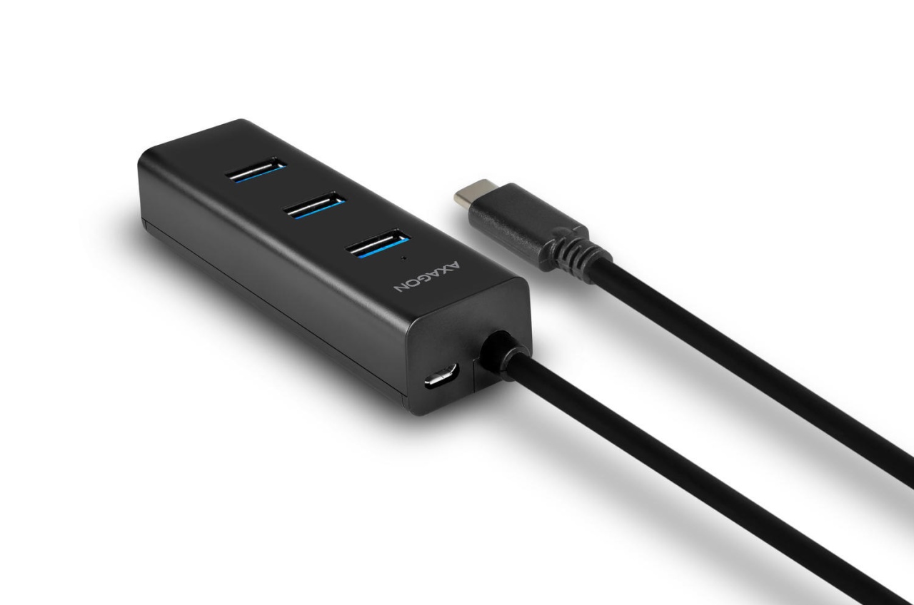 Hub USB HUE-S2C, 4x USB3.0, Charging Hub, Conector incarcare MicroUSB , Tip C