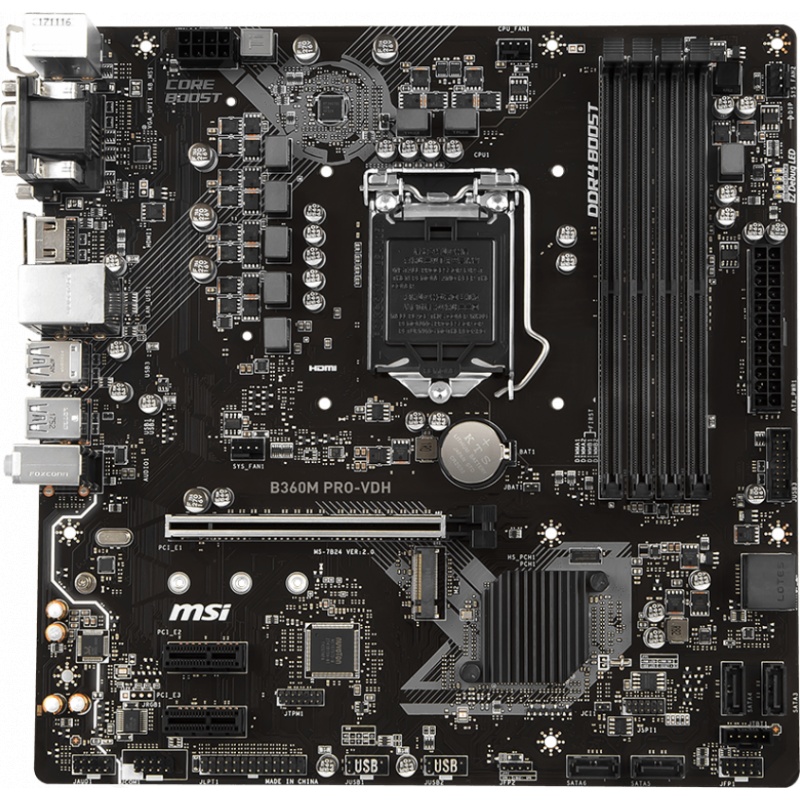 Placa de Baza Refurbished MSI B360M Pro-VDH, LGA1151v2, B360, mATX
