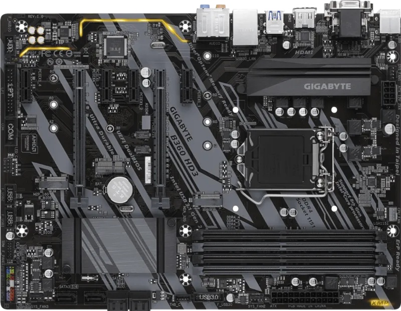 Placa de Baza Refurbished Gigabyte B360 HD3, Socket 1151v2, B360
