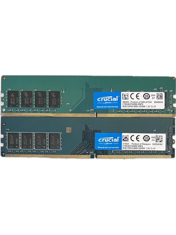 Memorie Crucial 2x8GB 2666 MHz DDR4 DRAM Single 16GB CL19 CT8G4DFS8266